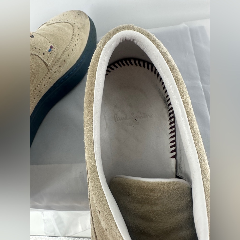 Paul Smith Jeans Beige Wingtip Beige Suede Sneakers View 5